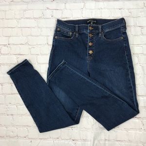 J. Crew Mercantile high waisted button jegging 28